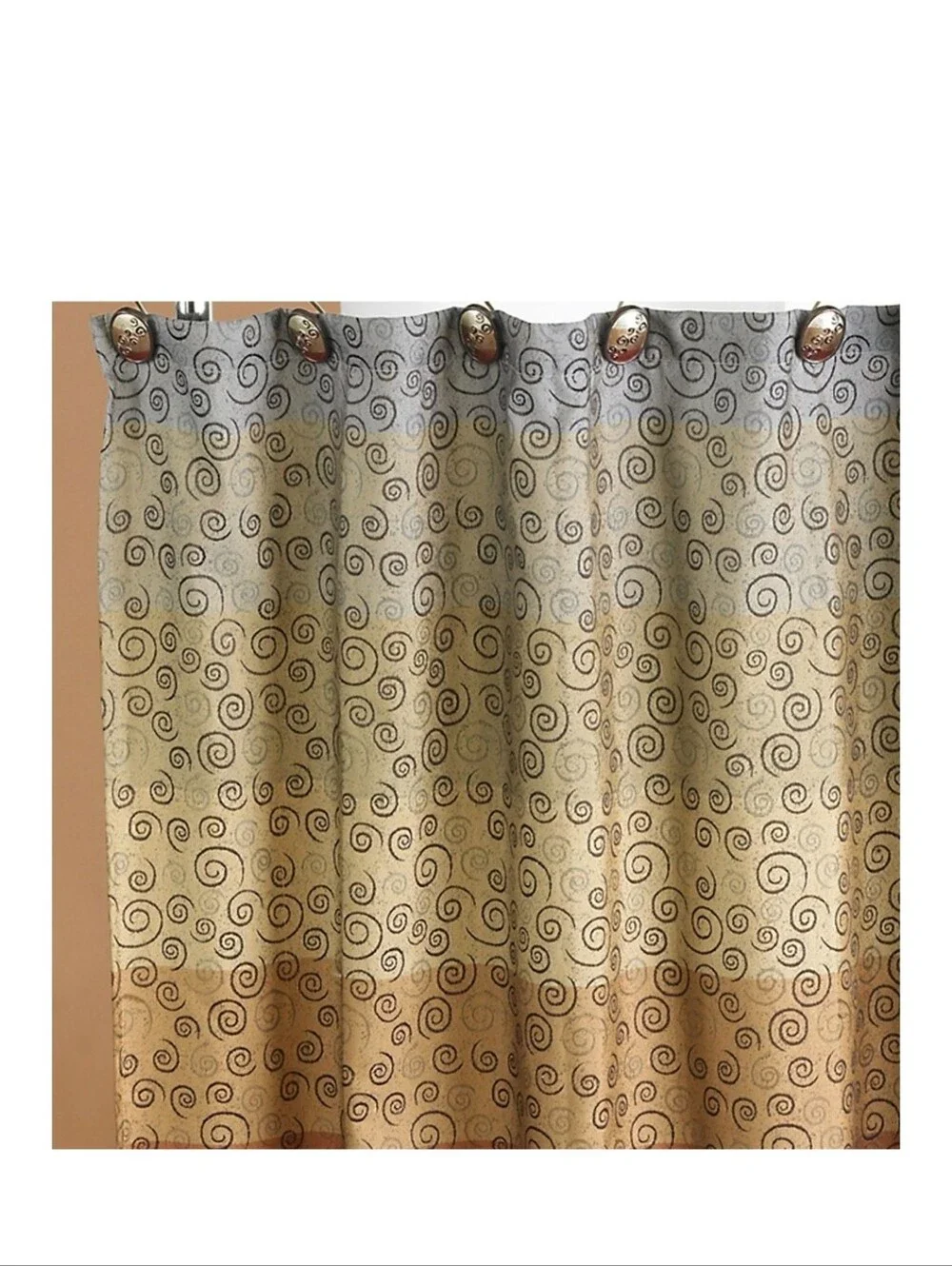 Miramar ombre shower curtain in great condition.  Hooks and liner not included.